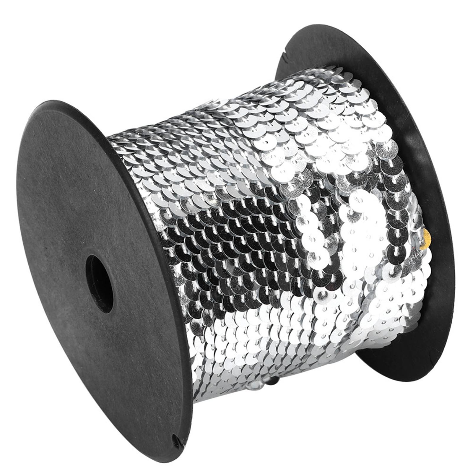 

100 ярдов пайеток 6 мм декоративный аксессуар для тканевой обуви пластиковая смоляная пайетка серебристая 100 серебряный