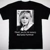 Marianne Faithfull Thank You Tribute 2025 T Shirt Full Size S 5xl