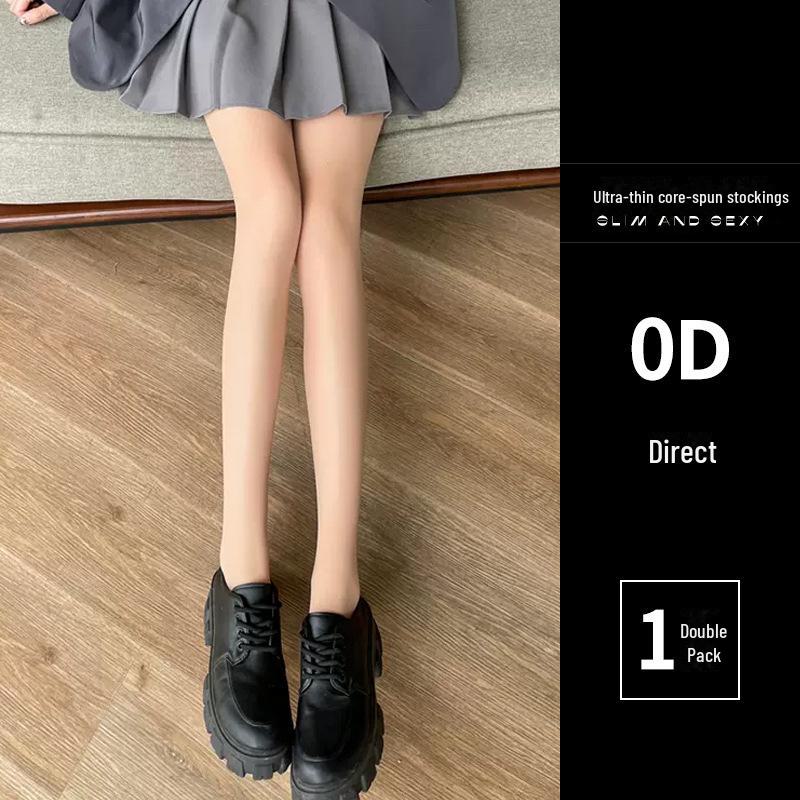 

2024 Ультратонкие черные шелковые прозрачные чулки - 0D Сексуальные универсальные повседневные носки straight stitch