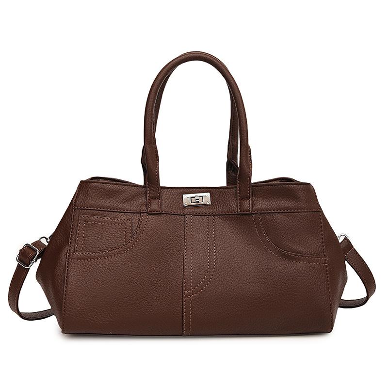 Large Capacity Soft Surface Bag Women'S Winter Senior Sense Portable Commuter Bag Single Shoulder Crossbody