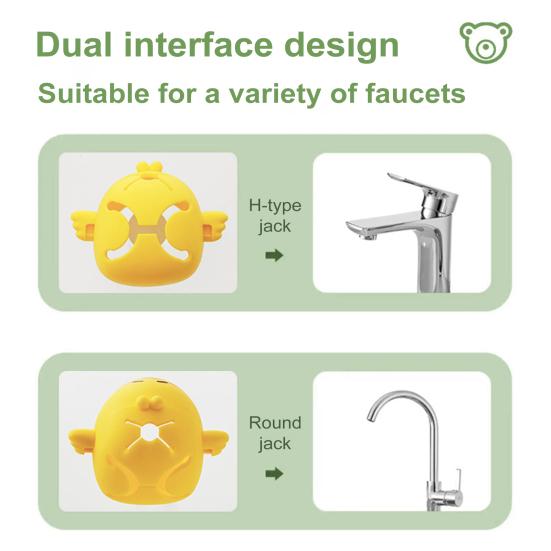1Pcs Faucet Extender for Kids Safe Anti-Slip Design Splash-Proof Cartoon Shape Hand Washing Extension for Bathroom Sink Kitchen