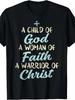 FaithInspired 100 Cotton TShirt for Men  A Youngsters of God A Woman of Faith Print Casual Crew Neck Short Sleeve