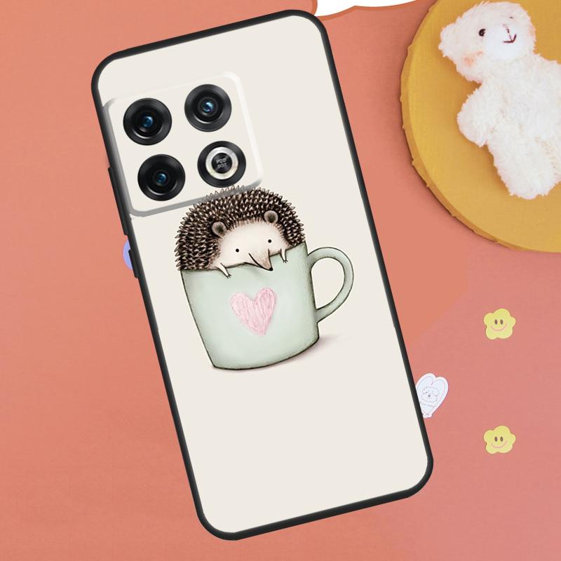 Kawaii Hedgehog Case For OnePlus 13T 10T 8T 12R 13R 15 13 12 11 9 10 Pro Nord CE 5 2 3 4 Lite N20 N30 Funda