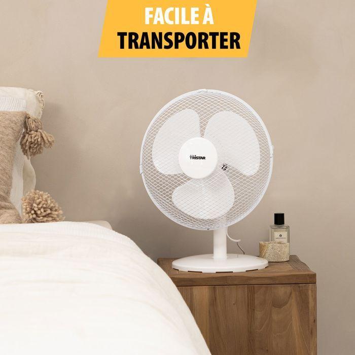 Tristar Table Fan 30cm 40w 3 Speeds White - VE5724