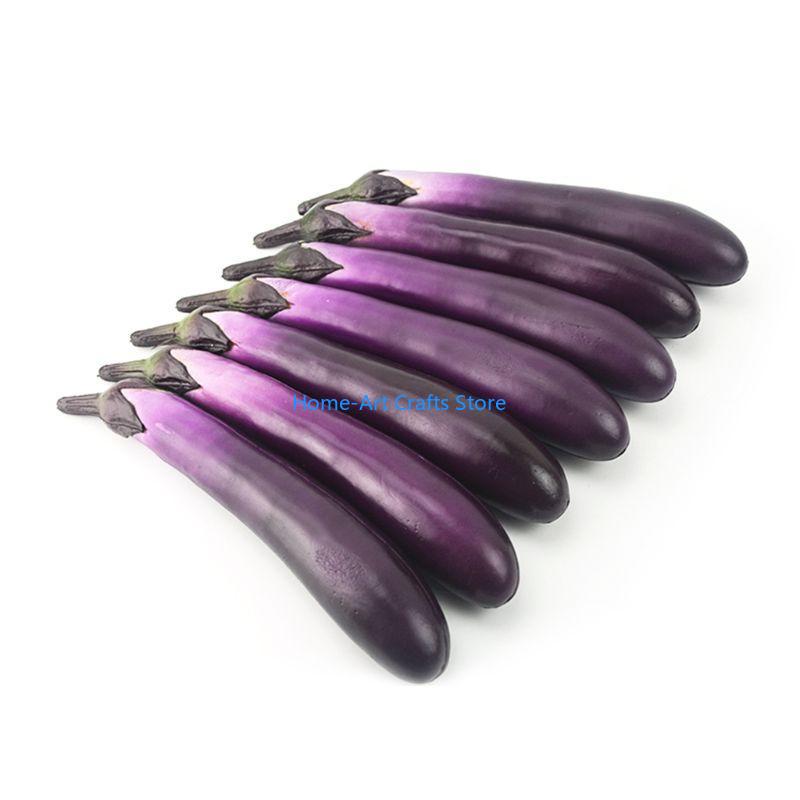 Y3NA Artificial Eggplants Simulation Fake Vegetable Photo Props Home Kitchen