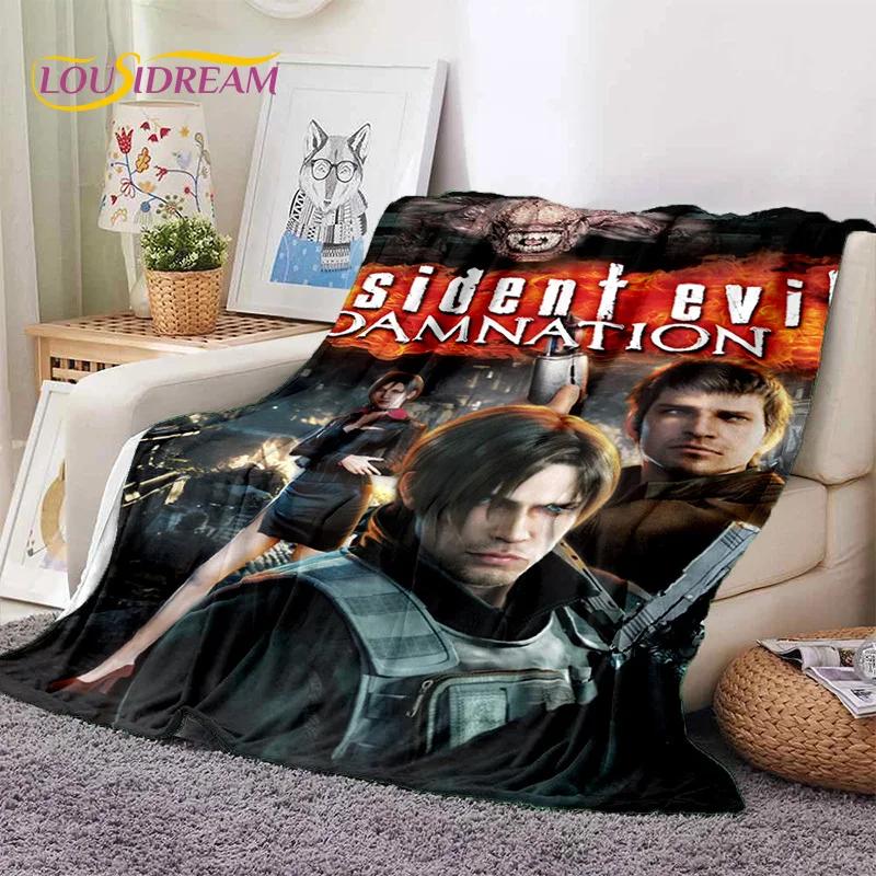 Horror Games R-Resident Evil Soft Flannel Blanket for Beds Bedroom Sofa Picnic,Throw Blanket for Cover Outdoor Leisure Nap Gift