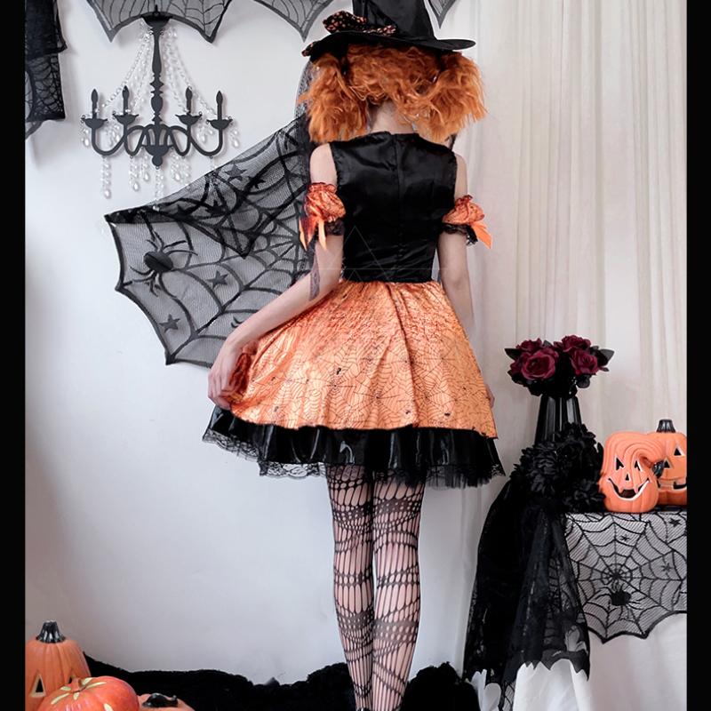 Halloween Adult Costume Witch Costume Masquerade Cos Show Costume Pumpkin Witch Costume Cosplay Dress