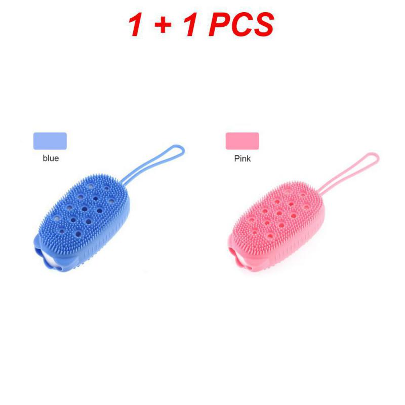 2024 Silikonový tělový masážní kartáč do sprchy Exfoliační masážní houba Koupelová bublinková mycí houba Masážní přístroj Čistič pleti Čisticí podložka Koupelna