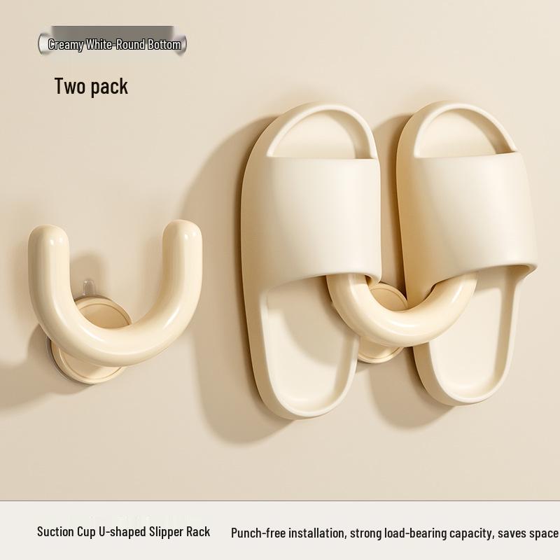 Punch-Free Wall-Mounted Suction Cup Shoe Rack for Bathroom