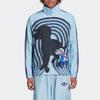 Adidas Originals Kerwin Frost Collab Space Dog Print Zip-up Athletic Jacket Men Outerwear Pink Blue H59928