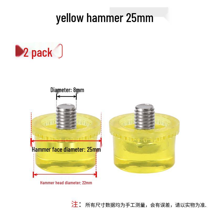 Multi-Head Installation Hammer: Steel Pipe Handle with Rubber and Nylon Heads - Free Shipping