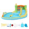 Inflatable Bounce House, 12.5 X 13.1 X 6.5 Ft Inflatable Bounce House Water Slide, Bouncer Castle with Castle Bounces, Basketball Hoop, Splash Pool &
