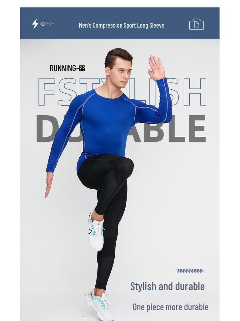 Men's Quick-Dry Breathable Long Sleeve Compression Workout Shirt