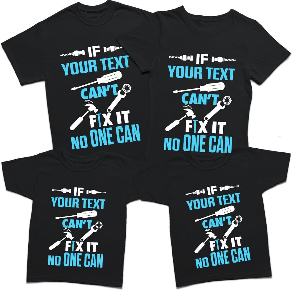 Personalised If Grandad Cant Fix It Fathers Day Gift Unisexs TShirts Top FD a S
