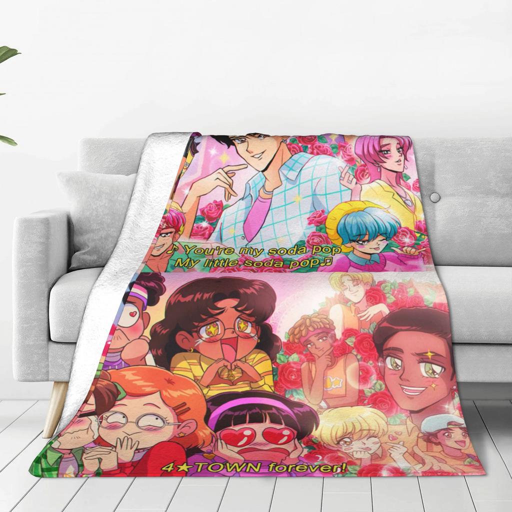 KPOP DEMON HUNTERS Saja Boys Jinu Blanket  Soft Warm Novelty Plush Throw Blanket For Children Outdoor Flannel Bedspread Cover