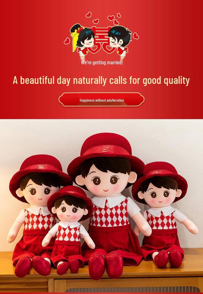 Wedding Couple Hanging Dolls - Cute Boy & Girl Festive Decor for Wedding Room
