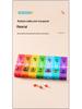 Portable 14-Grid Press-Type Weekly Pill Organizer Box
