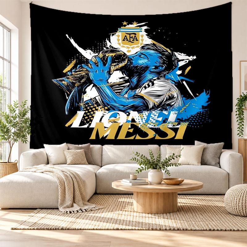 Lionel Messi Wall Tapestry, Soft Fabric Wall Hanging, Decorative Backdrop For Bedroom Home Wall Art