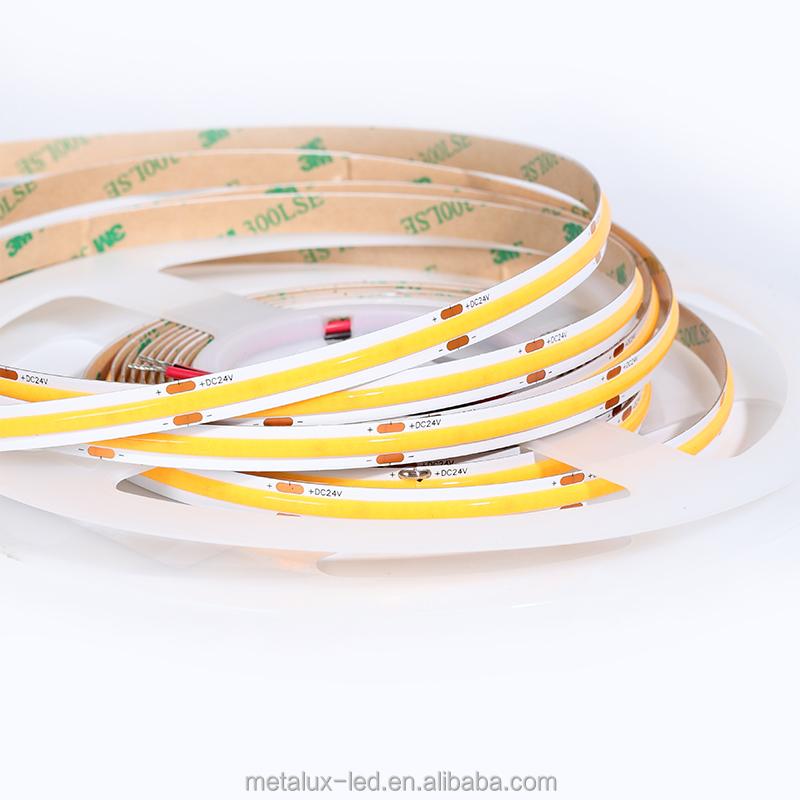 Smart Dual Voltage Dual CCT COB Strip 608LEDs 12V 24V Compatible Tunable White 2700K 6500K for Home Wall Wash Ceiling Light