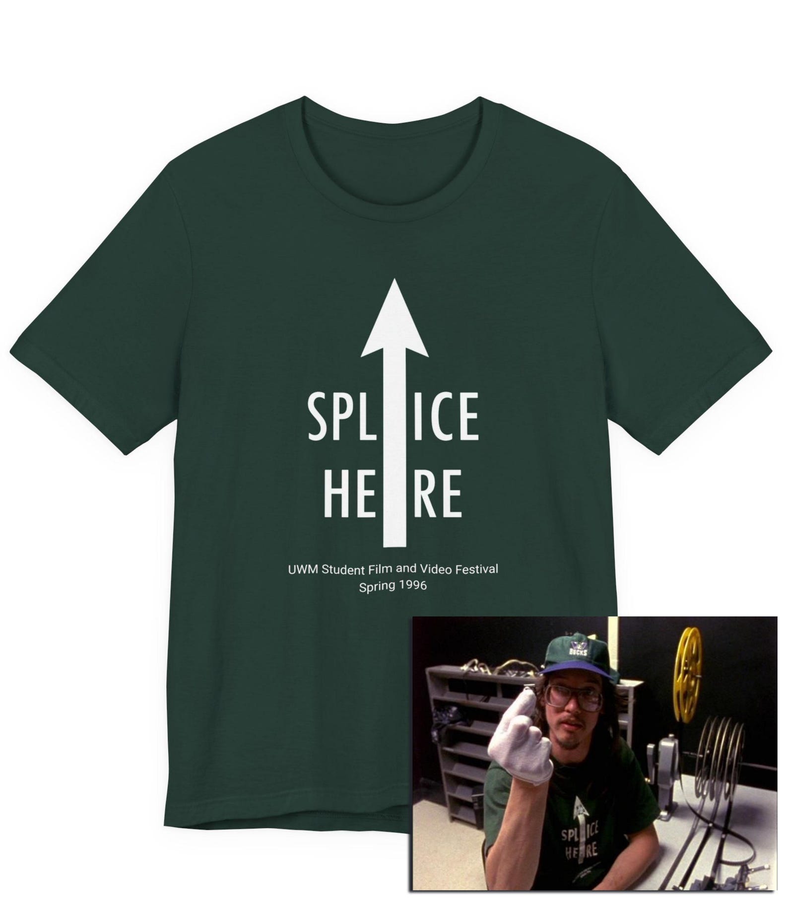 Splice Here Arrow 90s Movie Tee | Milwaukee Wisconsin Film Festival 3XL