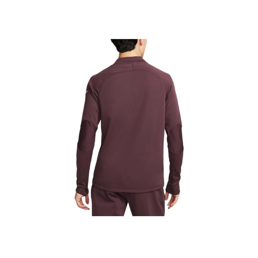 Nike Solid Color Half-Zip Stand Collar Warm Up Jacket Men Outerwear Burgundy DC9169-652