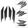 4pcs Car Front Bumper Deflector Lip Splitter Fins Canards Body Spoiler Carbon Fiber