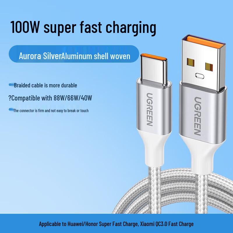 UGREEN 100W USB-C to USB-C Nylon Braided Fast Charging Cable