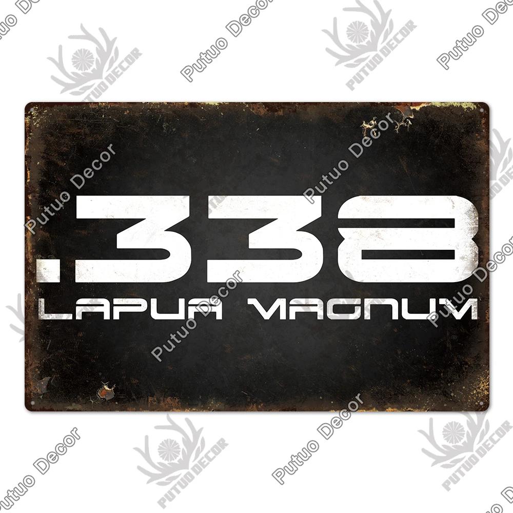 Putuo Decor Brand Poster Vintage Metal Tin Sign Plaque Plate for Garage Man Cave Gun Club Wall Decor Pistola Co2 Arma Metal