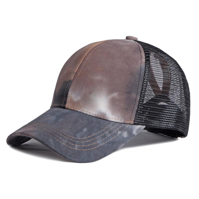 Cappellini da baseball in rete traspirante da uomo e da donna, con sfumatura, con coda di cavallo, per sport all'aria aperta, da spiaggia, con snapback