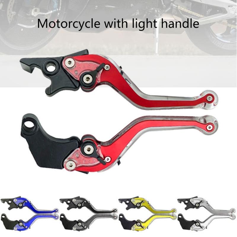 Aluminium Lenker Kupplungshebel Motorrad ATV Bremskupplungshebel mit LED-Licht Vorderradbremse Kupplungshebel