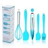 5-Piece Silicone Kitchenware Set: Cream Spatula, Oil Brush, Whisk for Baking and Cake Making