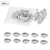 200 Pcs   Bd Acrylic Resin Drip Sewing Rhinestone Buttons 7x12mm Shoe Decoration less thanbr(  Coloured )