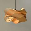 Iluminación Moderna Simple para Decoración del Hogar Lámparas Colgantes de Madera Creativas del Sudeste Asiático para Dormitorio Pasillo Araña
