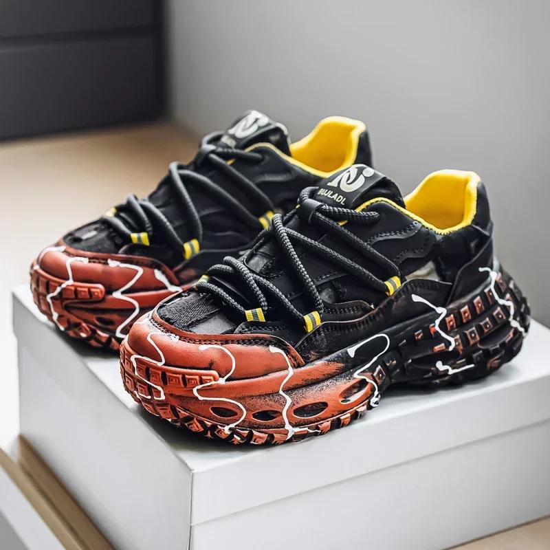 

Men s Casual Shoes 2025 Shockproof Comfortable Outdoor Running Fitness Training Exercise Sneakers Hot Sale Retro 44 чорний