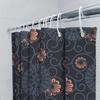 Blumenmuster Duschvorhang Dekor Wasserdicht Badezimmer Stoff Wandbehang Heimdekoration In Verschiedenen Farben Blaues Blumenmuster