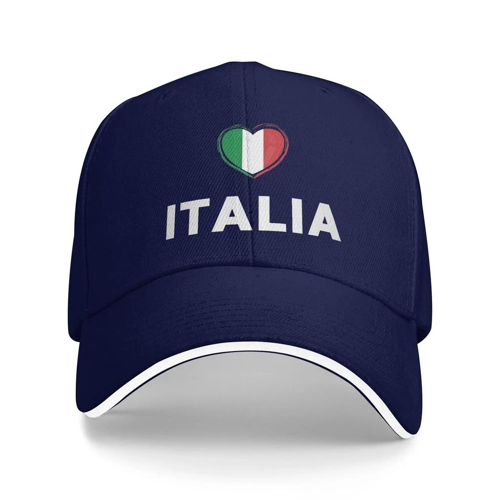 Summer Casual Baseball Cap Italia Flag  Hiking Fishing Trucker Hat For Unisex Adult High Quality  Stylish Snapback Cap
