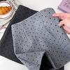 Korean Style Black Wool Plaid Polka Dot Midi Skirt - A-Line Petite Skirt for Women, Autumn and Winter Versatile Wear.