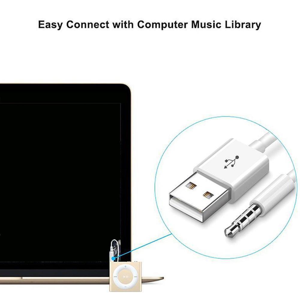 USB Krátká nabíječka Data SYNC kabel 3,5mm jack adaptér Nabíjecí kabel Linka pro Apple Ipod Shuffle 3. 4. 5. 6. 4/5/6 MP3 přehrávač