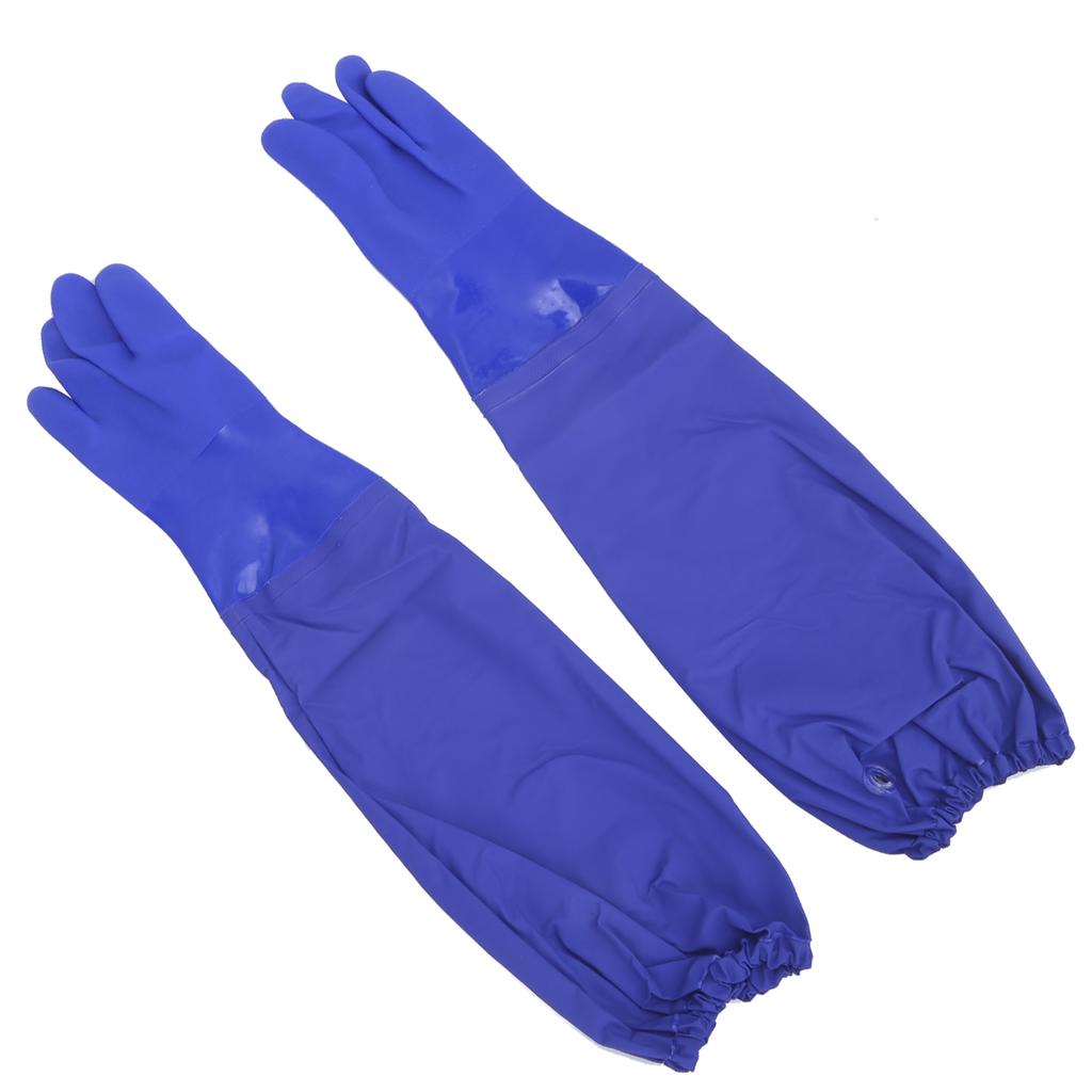 PVC Coated Chemical Resistant Gloves Oil Acid Alkali Resistance Long Sleeve Matte NonSlip Wearproof