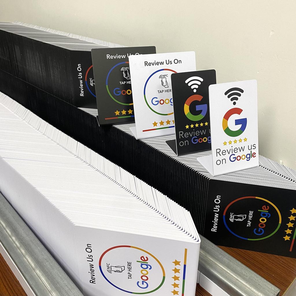 Foldable NFC Restaurant Review Stand Card Holder