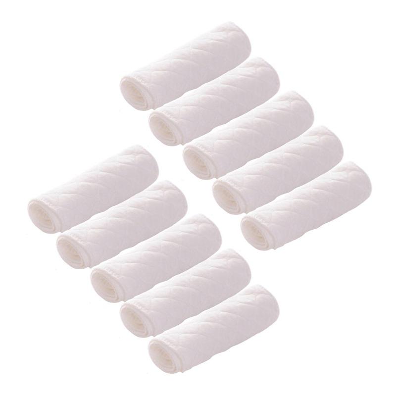 10 Pieces Of Three-Layer Eco-Cotton Diapers For Babies Cotton Diapers Rewashable Absorbent And Breathable 32*12cm