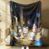 Sanrio Spring Forest Flannel Blanket Kawaii Hello Kitty Print Soft Warm Fluffy Throw Bed Sofa Cover Nap Office Shawl Summer