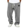 Men's Loose Fit Corduroy Wide Leg Pants with and Pockets, Color Casual Trousers