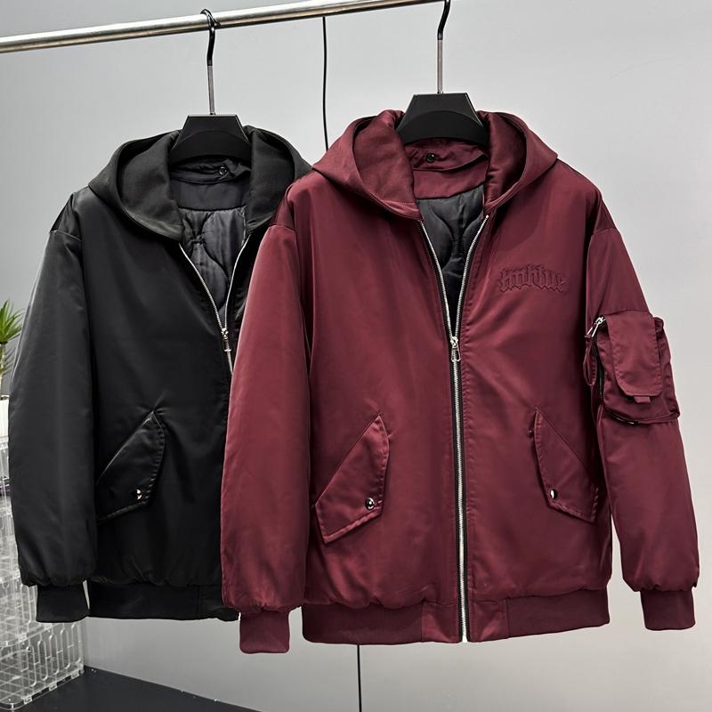 Plus Size 5XL-11XL Fashion Men's Bomber Jacket Autumn Winter Quilted Cotton Coat Hooded Casual Loose Thick Warm Oversize Outerwears