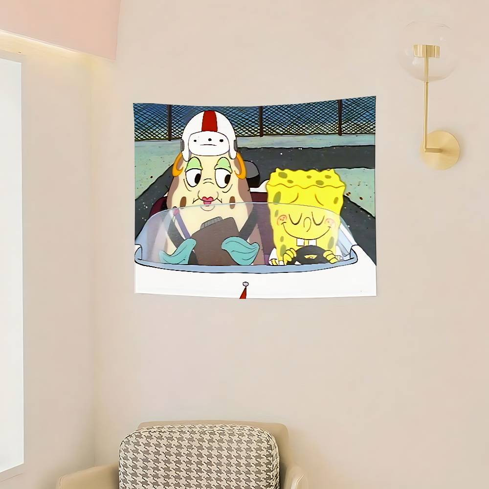 AnimeSSpongeabBobsCute Flags Room Decor Outdoor Decors Personalized Items Flags For Bedrooms Home Funny