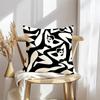 Black And White Art Cushion Cover Pillowcase Ultra Soft Skin Friendly Fabric Cloud Like Comfort & Concealed Zipper