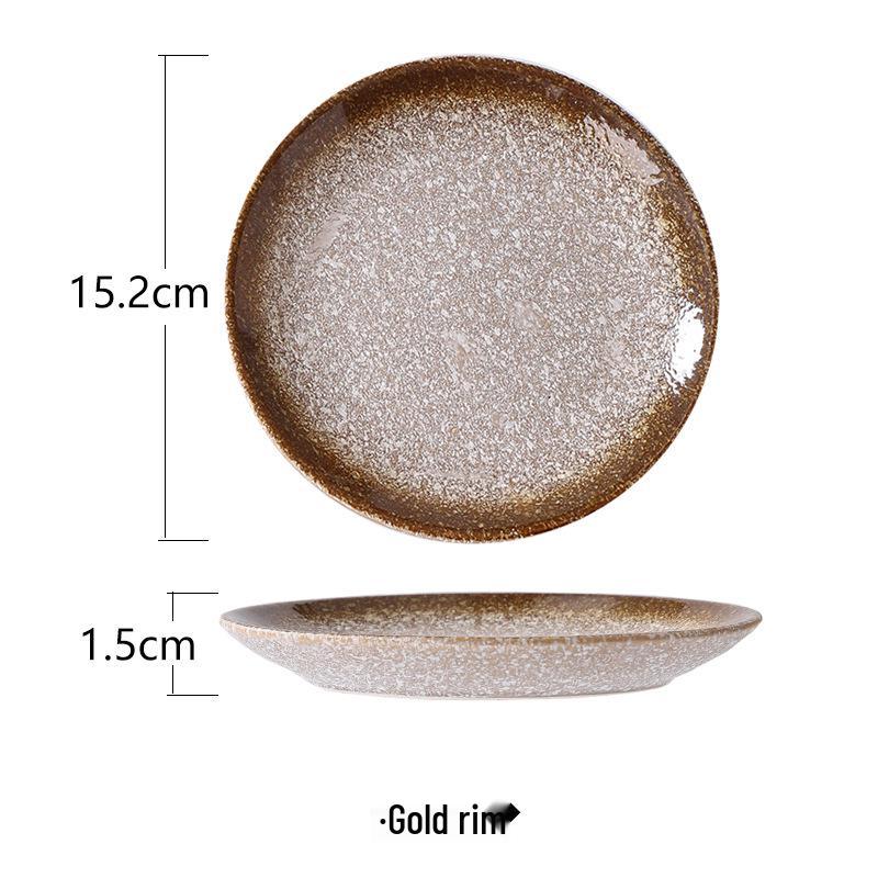 Hand-Painted Retro 6-Inch Round Ceramic Plate - Bone Dish, Spittoon, Tea Snack, Dried Fruit, Small Snack, Pastry Plate.