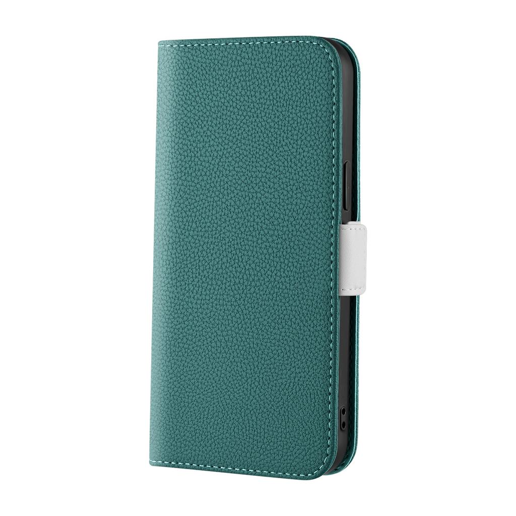 Suitable for Samsung S22 mobile phone leather case Note20 candy color lychee pattern card wallet protective case A23 solid color