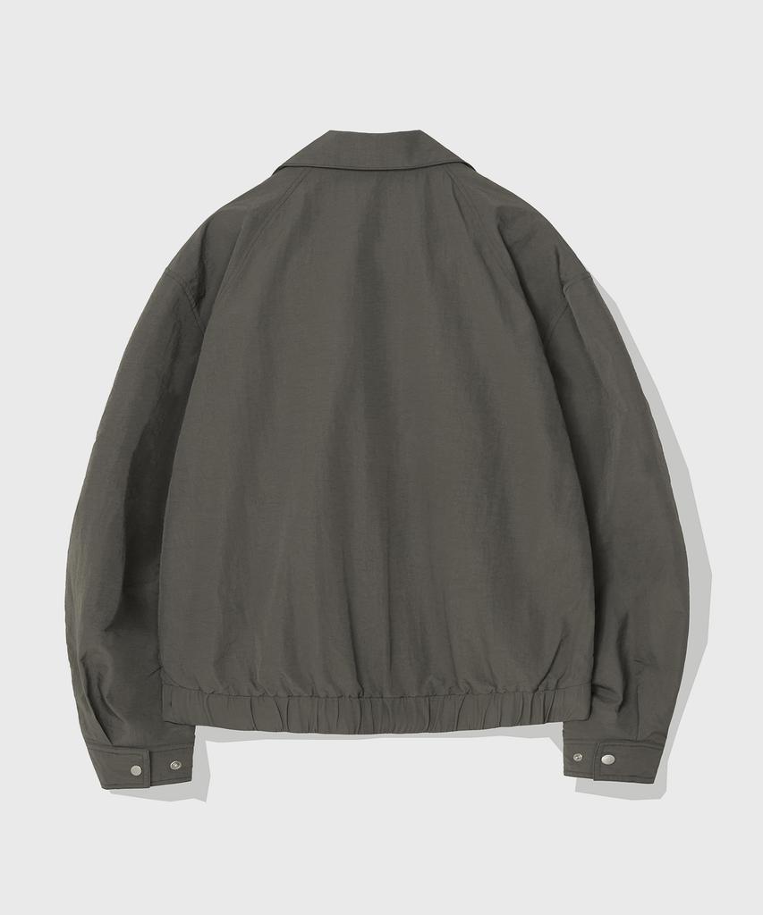 Kiimuir Texture Open Collar Short Jacket_Charcoal