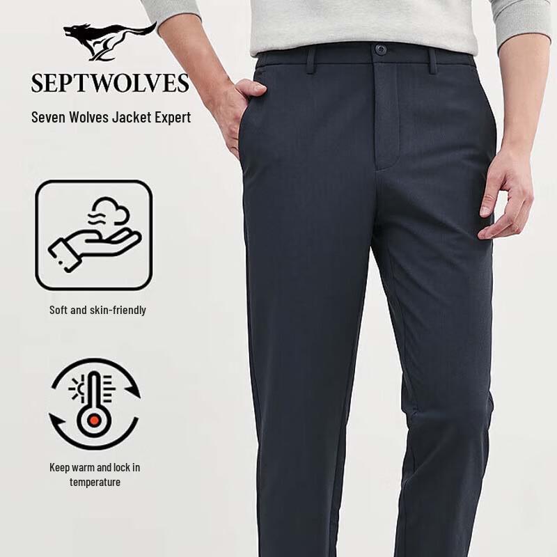 

Septwolves Men s Straight-Leg Warm Casual Pants 36